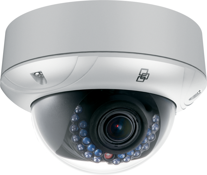 GE Security Interlogix TVD-3202 TruVision IP Mini Dome Camera, 2.8~12mm  Lens, IP66, IK10