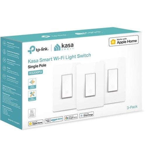 TP-Link KS200P3 Kasa Smart Wi-Fi Light Switch, 3 Pack