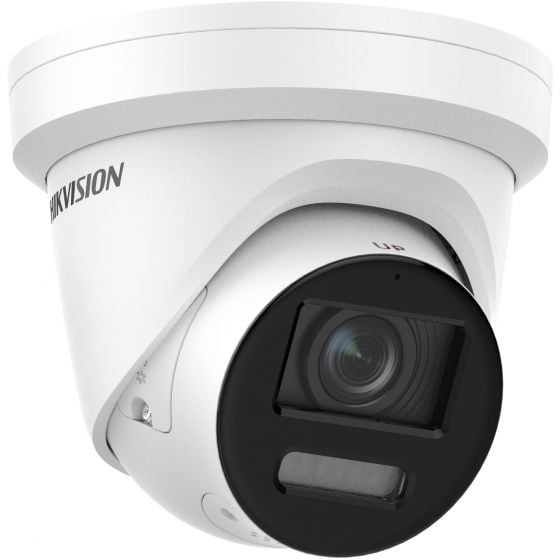 Hikvision DS-2CD2387G2-LSU-SL-2-8mm 8 Megapixel ColorVu Strobe Light and  Audible Warning Fixed Turret Network Camera with 2.8mm Lens