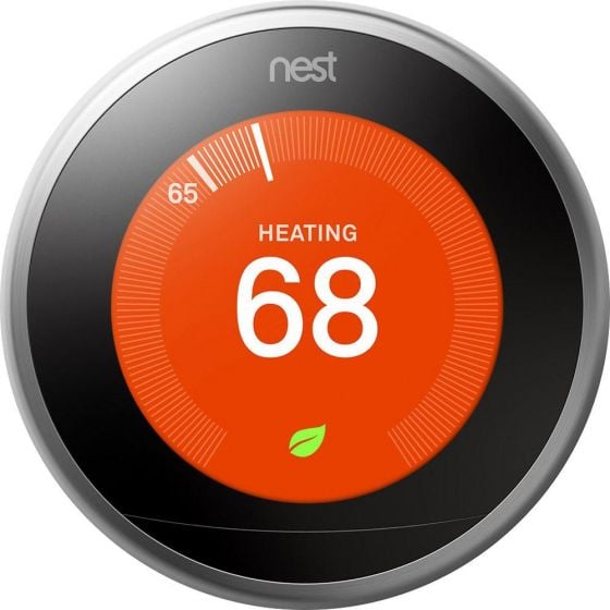 Google Nest T3008US Learning Thermostat 3rd Generation, Stainless Steel